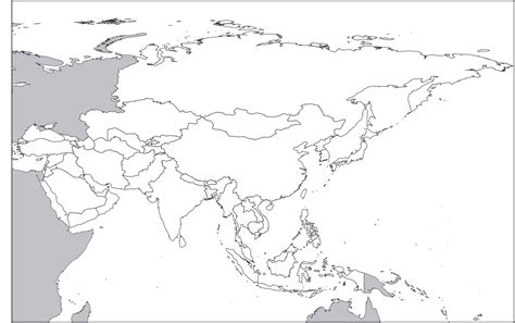 Mapas Para Colorir Continente Asiático Nerdprofessor