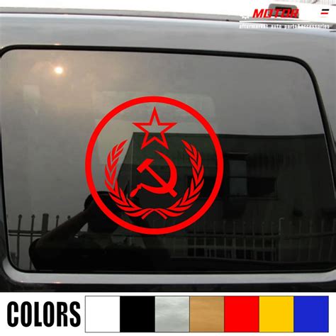 Cccp Soviet Union Hammer Sickle Russia Ussr Decal Sticker Car Vinyl