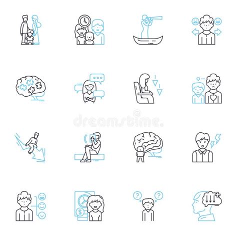 Cognitive Science Linear Icons Set Perception Cognition Neuroscience