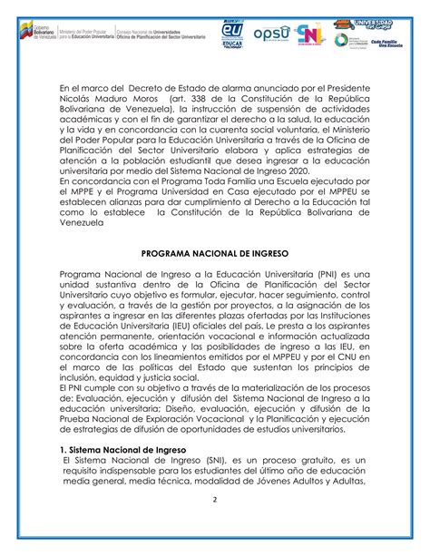 Paso A Paso Para El Registro En El Sistema Nacional De Ingreso Pdf