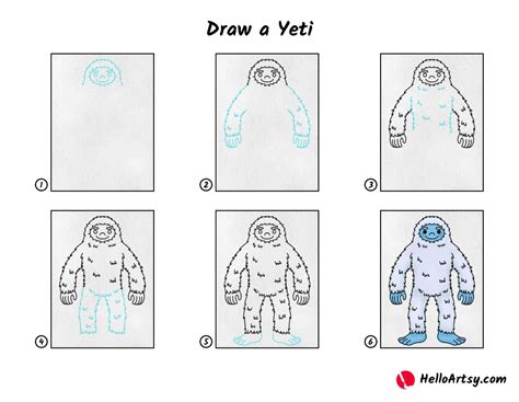 Draw a Yeti - HelloArtsy