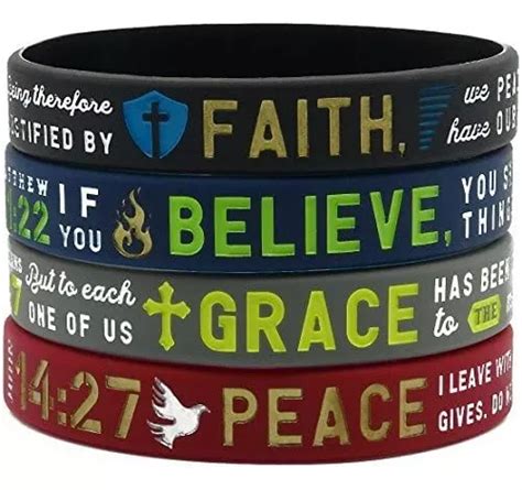 Ezekiel T Co Pulseras De La Biblia De Silicona Faith Be Cuotas