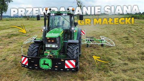 PRZEWRACANIE SIANA 2023 NA KOGUTACH W GR Małecki John Deere