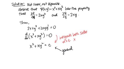 Exact Differential Equations Part 1 Youtube