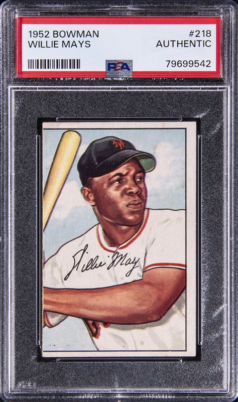 Bowman Willie Mays Psa Authentic Ebay