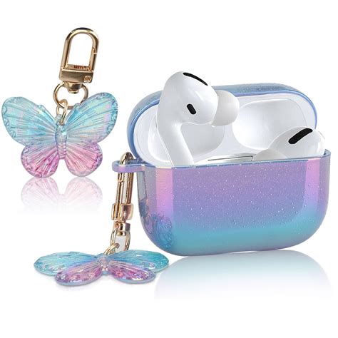 Tsv Case Compatible With Airpods Pro Gradient Glitter Case Cover With