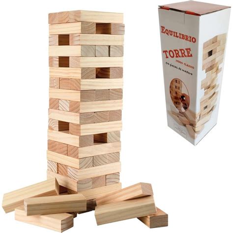 Juego Cl Sico Torre De Equilibrio De Bloques De Madera Jenga