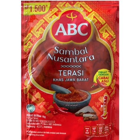 Jual Sambal ABC Nusantara Terasi Khas Jawa Barat Sachet 18 Gr 10