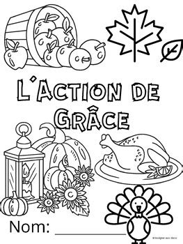 Activités Action de Grâce by Cynthia Allinnesse TpT