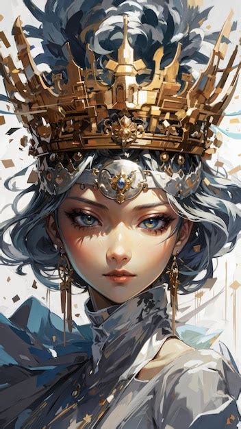 Premium Ai Image Anime Queen With A Crown