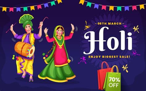 Premium Vector Holi Sale Poster