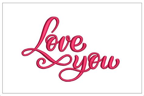 Love You Embroidery Design Valentines Day 2399900