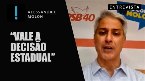 No PSB vale a decisão estadual diz Molon sobre candidatura ao