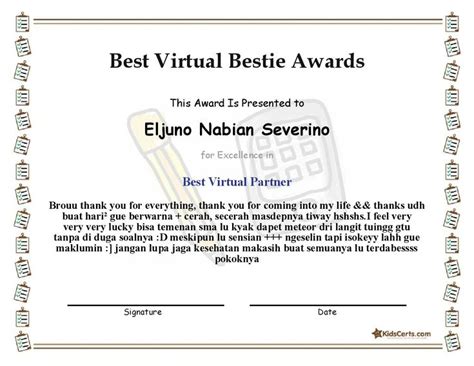 Best Virtual Bestie Awards Best Virtual Partner Besties Print