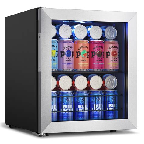 Yeego Beverage Refrigerator Can Small Mini Fridge With Glass