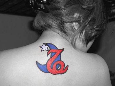 Bodypainting and Tattoos: Capricorn Symbol - Zodiac Sign Tattoo