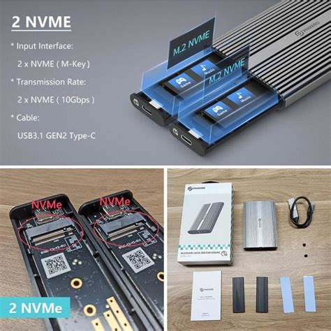 Nvme Phixero Bo Tier Ssd M Baies Gbps Usb Type C