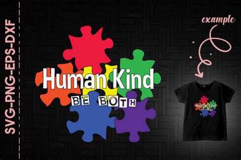 Human Kind Be Both Autism Awareness By Utenbaw Thehungryjpeg