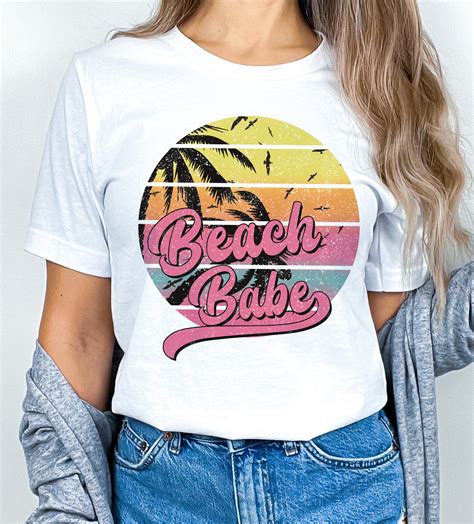 Beach Babe Png Summer Png Retro Png Vintage Png Beach Png Sublimation Or Printable Design