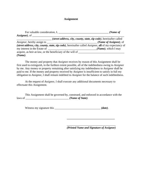 Assignment Of Interest In Estate Form Airslate Signnow