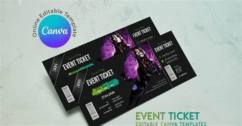 Modelo De Ingresso Para Eventos Do Canva Templatemonster