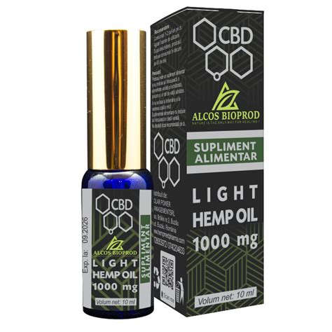 Ulei De Canepa Cbd Light Mg Ml Alcos Bioprod Farmacia Tei