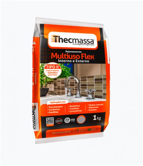 Rejunte Flex Marrom Café Tipo II 1KG Thecmassa Casa Combate