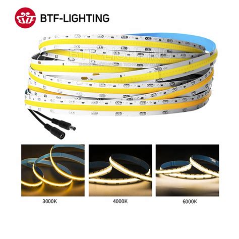 0 5m 5m FCOB FOB COB Flexible High Density LED Strip 336LEDs M 12V