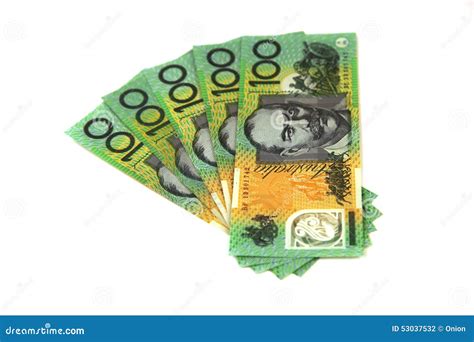 Australian Money in a Fan Shape Stock Photo - Image of finance, details ...