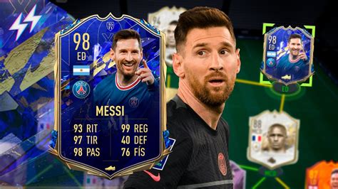 El Mejor Ed Del Juego Messi 98 Toty Review Fifa 22 Ultimate Team Youtube