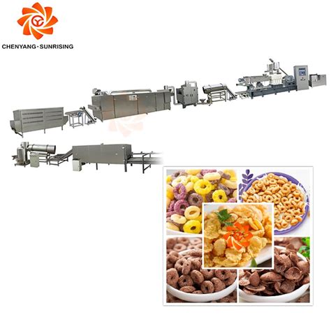 Automatic Industrial Breakfast Cereal Corn Flakes Making Machine