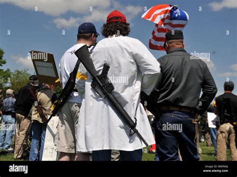 Gun Rights Supporters Attend An Open Carry Rally In Arlington