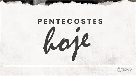 Pentecostes Hoje Carlos Cardoso ICMAV Online YouTube