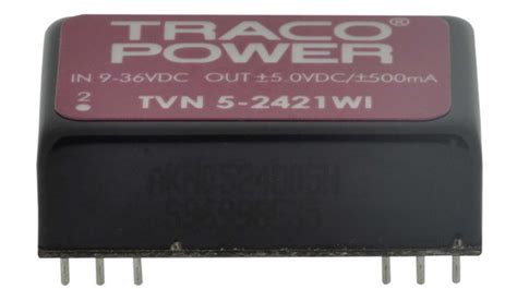 TVN 5 2421WI Traco Power DC DC Converter 9 36V 5V 500mA 5W