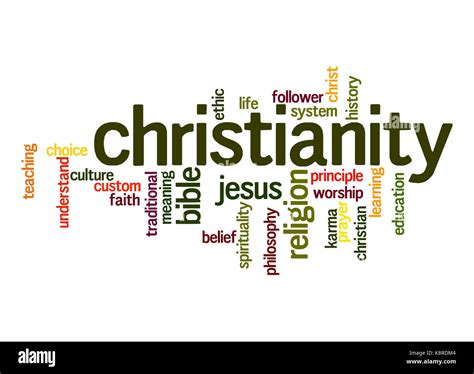 Christianity Word Cloud Stock Photo Alamy