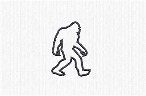 Bigfoot Outline · Creative Fabrica