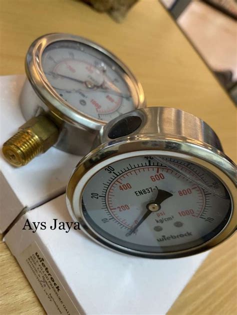 Jual Pressure Gauge Raket Stainless Inchi Bar Psi Di Seller