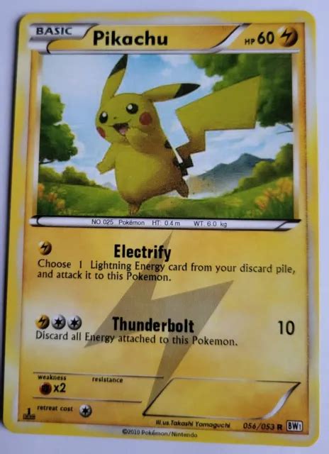 CARTE POKEMON DU Personnage De PIKACHU Version Anglaise EUR 2 00