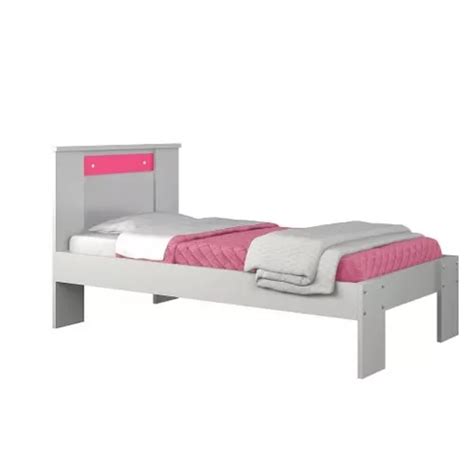 Cama Cl Sica Makenna Plaza Color Blanco Rosa Fabricada En Mdp