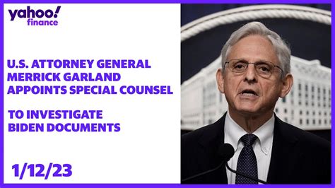 U S Attorney General Garland Appoints Special Counsel To Investigate