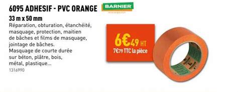 Promo Adhesif Pvc Orange M X Mm Barnier Chez Point P