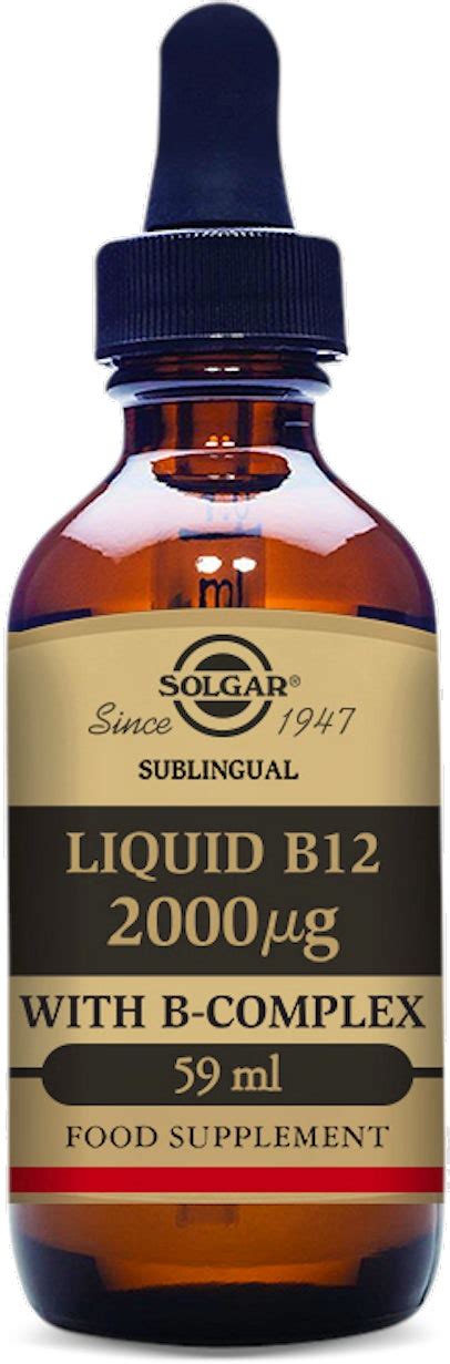 Solgar Sublingual Liquid B12 2000µg With B Complex 59ml Medino