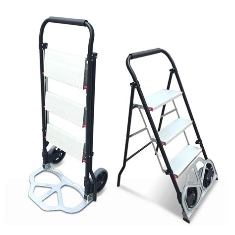 Dual Use Cartandladder Folding Cargo Trolley Household Aluminum Alloy