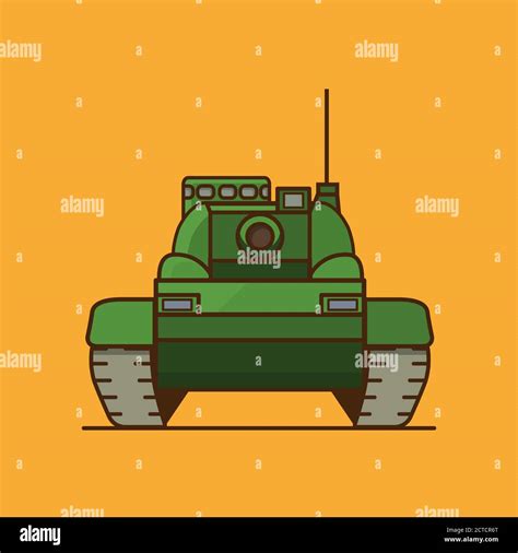 Modern military tank front view. Flat vector Stock Vector Image & Art ...