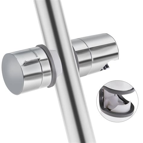 Chrome Shower Rail Head Slider Holder Handle Adjustable Bracket Mm