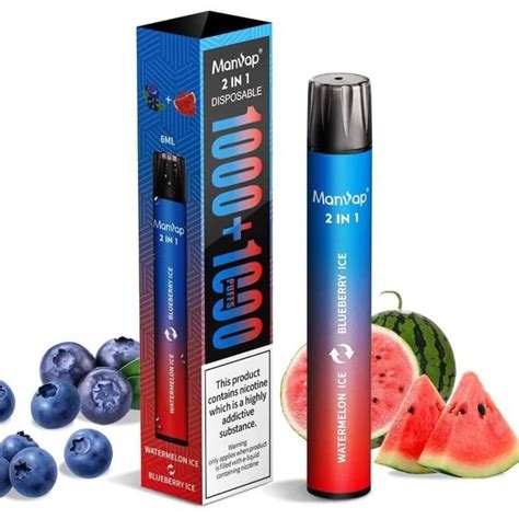 Manvap Jetable Vape Puffs Sans Nicotine Sans Tabac Saveurs En