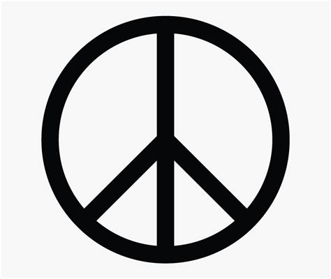 Peace Sign Button Template - Red Peace Sign, HD Png Download - kindpng