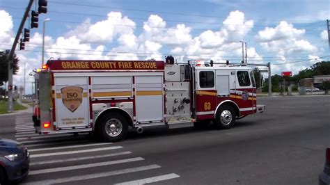 Orange County Fire Rescue New Engine 63 Responding Youtube