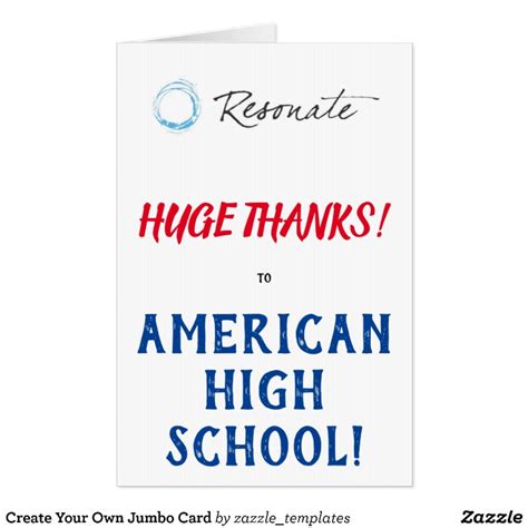 Create Your Own Jumbo Card Zazzle Cards Create Your Own Custom