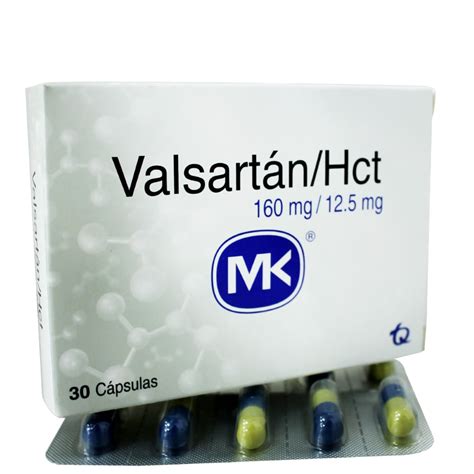 Valsartan Hct Mk 160mg125mg X 30 Capsulas